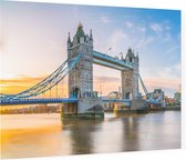 Panorama van de Tower Bridge over de Theems in Londen - Foto op Plexiglas - 60 x 40 cm