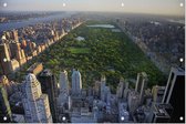 Central Park in New York omgeven door wolkenkrabbers - Foto op Tuinposter - 90 x 60 cm