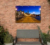 Nachtelijk beeld van visserspier 7 in San Francisco - Foto op Tuinposter - 225 x 150 cm