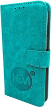 Apple iPhone 13 Pro - Pure Turquoise Leren Portemonnee Hoesje - Lederen Wallet Case TPU - Book Case - Flip Cover - Boek - 360º beschermend Telefoonhoesje