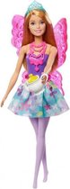 tienerpop Barbie Dreamtopia 30 cm bruin haar blauw/paars