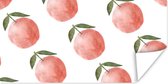 Affiche Pommes - Feuilles - Wit - 80x40 cm