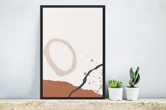 Poster in lijst - Fotolijst 40x60 cm - Posters - Zomer - Zwart - Grijs - Posterlijst zwart - Decoratie - Wanddecoratie woonkamer - Muurdecoratie slaapkamer