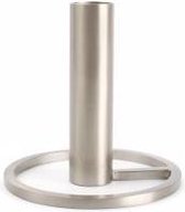 Kandelaar 10xH10cm metaal zilver Pillar