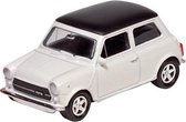 Metalen Mini Cooper 1300: Wit 7 cm