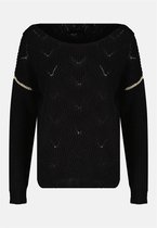 DEELUXE Opengewerkte gebreide trui ELLY Black