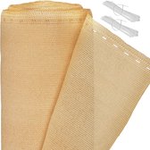 Relaxdays zichtbreeknet 2 m hoog - zichtdoek hekwerk - privacydoek tuin - balkon - beige - 2,0 x 20 meter