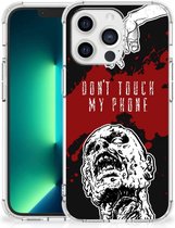 Telefoon Hoesje iPhone 13 Pro Max Backcover Soft Siliconen Hoesje met transparante rand Zombie Blood