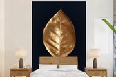 Behang - Fotobehang Luxe - Blad - Goud - Breedte 160 cm x hoogte 240 cm