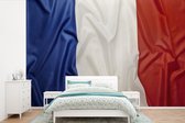 Behang - Fotobehang Close-up van de vlag van Frankrijk - Breedte 525 cm x hoogte 350 cm