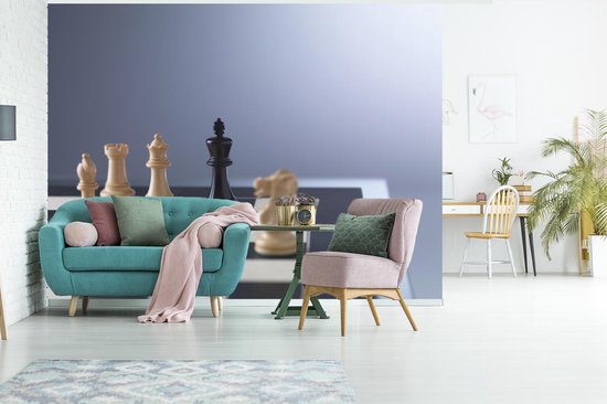 Papier peint photo peint photo vinyle - La face blanche est majoritaire lors des échecs largeur 320 cm x hauteur 240 cm - Tirage photo sur papier peint (disponible en 7 tailles)