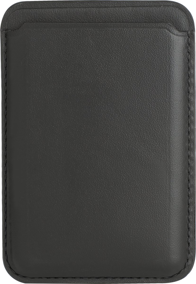 YONO Kaarthouder Leer geschikt voor Apple iPhone 14 / 13 / 12 - Magnetische Pasjeshouder Mag-safe - Leren Wallet - Zwart