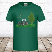 Groen trekker shirt met Deutz -James & Nicholson-134/140-t-shirts jongens