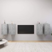 vidaXL Tv-meubelen 4 st 30.5x30x60 cm spaanplaat betongrijs