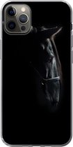 Coque iPhone 13 Pro Max - Cheval - Léger - Zwart - Coque de téléphone en Siliconen