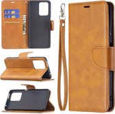 Xiaomi 11T / Xiaomi 11T Pro Hoesje - MobyDefend Wallet Book Case Met Koord - Lichtbruin - GSM Hoesje - Telefoonhoesje Geschikt Voor: Xiaomi 11T / Xiaomi 11T Pro