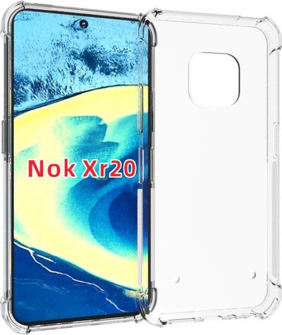 Nokia XR20 Hoesje - MobyDefend Transparante Shockproof TPU Gelcase - Verstevigde Hoeken - Volledig Doorzichtig - GSM Hoesje - Telefoonhoesje Geschikt Voor: Nokia XR20