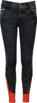 Harry's Horse Rijbroek LouLou Lyon Denim Full Grip Jet-Black - 128 | Zwart | Paardrijbroek