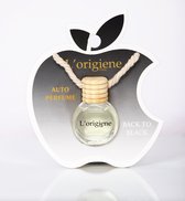 L'origiene BACK TO BLACK  Auto Parfum | Auto Luchtverfrisser | Auto Verfrisser-Amber en Houtachtige Autogeur 10ml- Geurhanger