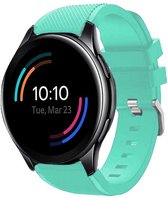 Siliconen Smartwatch bandje - Geschikt voor  OnePlus Watch siliconen bandje - aqua - Strap-it Horlogeband / Polsband / Armband