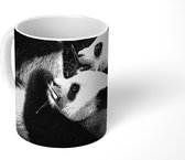Mok - Koffiemok - Panda's - Zwart - Wit - Mokken - 350 ML - Beker - Koffiemokken - Theemok