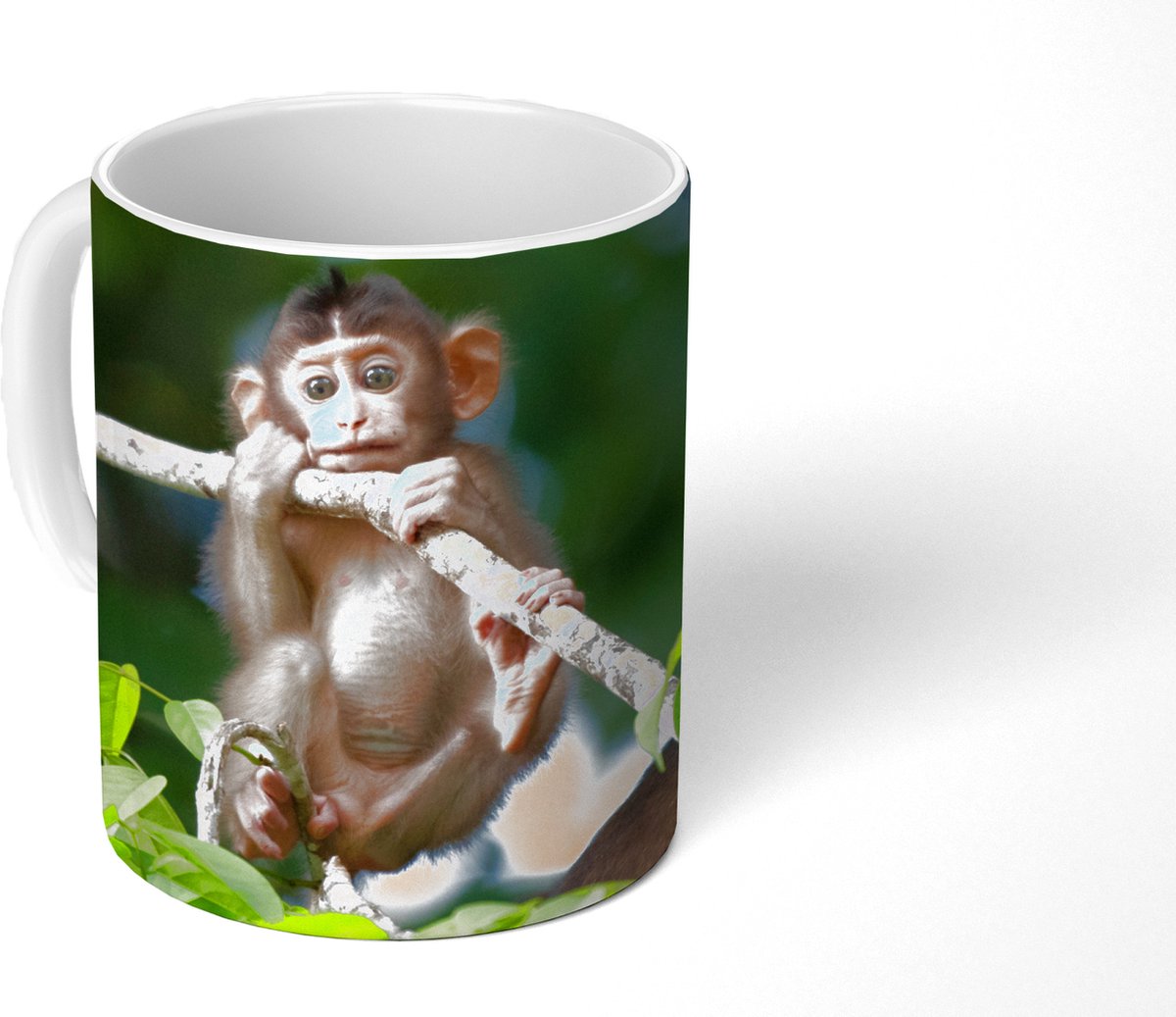 Mok - Koffiemok - Baby - Aap - Takken - Mokken - 350 ML - Beker - Koffiemokken - Theemok