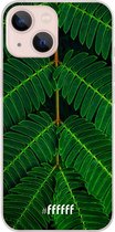 6F hoesje - geschikt voor iPhone 13 - Transparant TPU Case - Symmetric Plants #ffffff