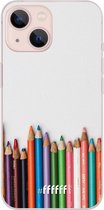 6F hoesje - geschikt voor iPhone 13 - Transparant TPU Case - Pencils #ffffff