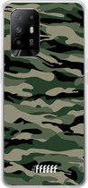 6F hoesje - geschikt voor OPPO A94 5G -  Transparant TPU Case - Woodland Camouflage #ffffff