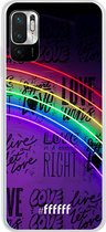 6F hoesje - geschikt voor Xiaomi Redmi Note 10 5G -  Transparant TPU Case - Love is Love #ffffff