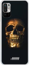 6F hoesje - geschikt voor Xiaomi Redmi Note 10 5G -  Transparant TPU Case - Gold Skull #ffffff