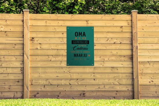 Posters de jardin extérieur Mamie - Citations - Mamie tu m'as déjà - Proverbes - 60x90 cm