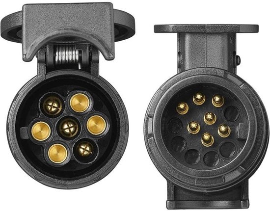 RUIZHI Anhängerkupplung Adapter Anhänger 13 auf 7 Polig,Anhängerstecker 7 Polig für Autos, LKWs