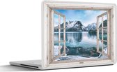 Laptop sticker - 13.3 inch - Doorkijk - Berg - Water - 31x22,5cm - Laptopstickers - Laptop skin - Cover