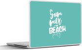 Laptop sticker - 14 inch - Blauw - Zomer - Feest - 32x5x23x5cm - Laptopstickers - Laptop skin - Cover