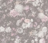 Livingwalls Mata Hari - Papier peint design Vintage - Splendeur florale avec roses - beige rose crème - 1005 x 53 cm