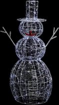 Buitendecoratie Acryl 3D sneeuwpop formaat Koud wit H120 8 functies