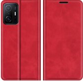 Cazy Xiaomi 11T / 11T Pro Hoesje - Portemonnee Book Case - Kunstleer - Rood