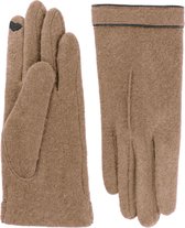 Roeckl Piping & Touch Wollen Dames Handschoenen Maat 7,5 (One Size) - Camel