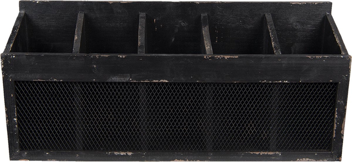 Wandrek 60x13x28 cm Zwart Hout