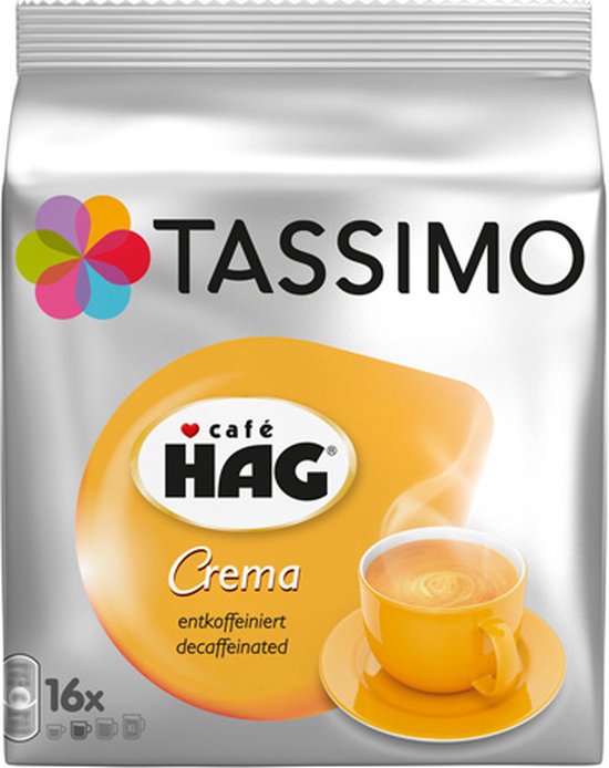 Tassimo - Café HAG crème décaféiné - 5x 16 T-Discs | bol.com