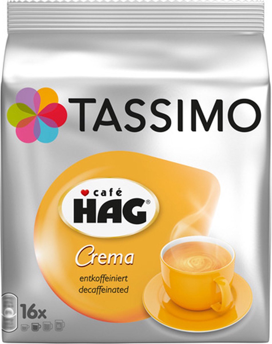 Goedkoopste Tassimo - Café HAG crema decaf - 5x 16 T-Discs