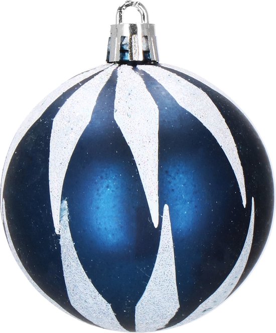 Boules de Boules de Noël Springos | Décorations de Noël | Incassable | 77 pièces | Bleu marine