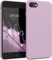 kwmobile telefoonhoesje voor Apple iPhone SE (2022) / SE (2020) / 8 / 7 - Hoesje met siliconen coating - Smartphone case in mauve