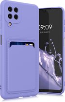 kwmobile hoesje voor Samsung Galaxy A22 4G - Telefoonhoesje met pasjeshouder - Smartphone hoesje in lavendel