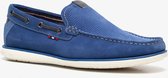 Van Beers suede heren instappers - Blauw - Maat 43 - Echt leer