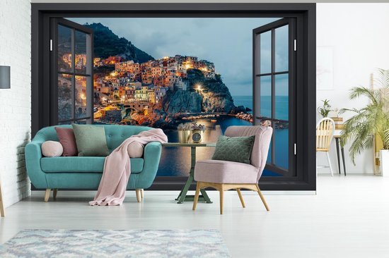 Papier peint - Papier peint photo murale Transparente - Italie - Mer - Largeur 450 cm x hauteur 300 cm