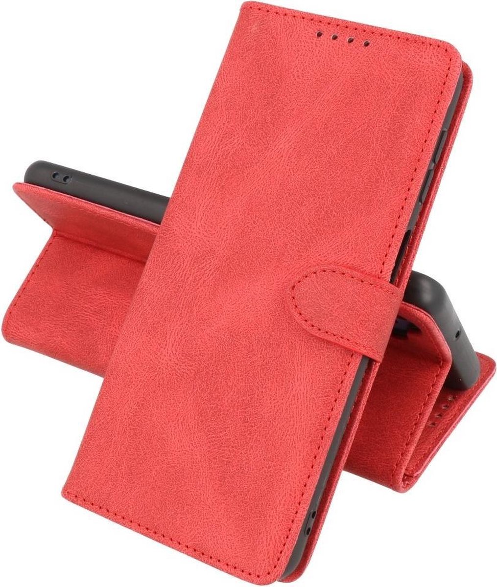 Hoesje Geschikt voor iPhone 13 Pro Max - Hoesje Book Case Telefoonhoesje - Rood