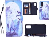 Oppo A54 Bookcase hoesje met print - Wolf