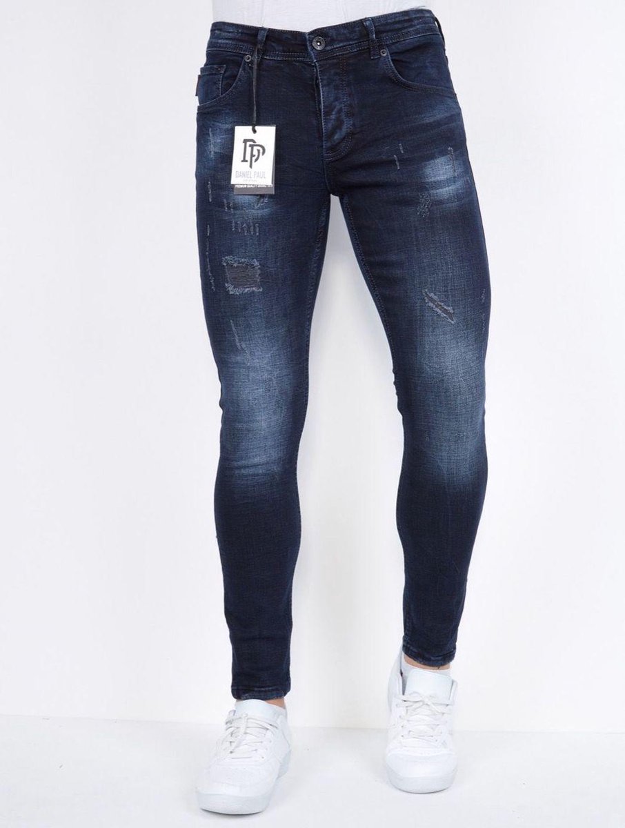 Ripped Jeans Heren Slim fit - DP/S-26 -Blauw